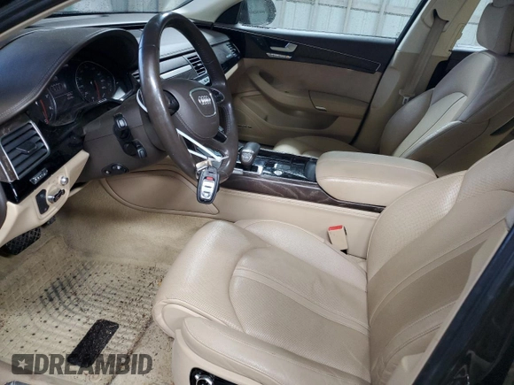 2015 Audi A8 L 4.0T with VIN WAU32AFD0FN032818, listed as a Copart auction lot 43286465 with 125,798 mi miles and Salvage Title. Bid and sale history available at carsss.com. Image 7.