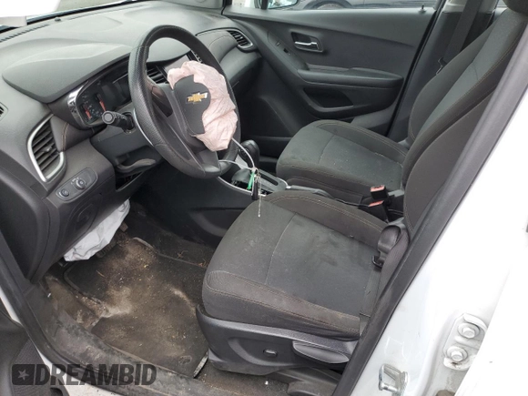 2022 Chevrolet Trax LS with VIN KL7CJNSM9NB504966, listed as a Copart auction lot 46585695 with 75,595 mi miles and Salvage Title. Bid and sale history available at carsss.com. Image 7.