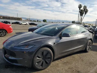 2024 Tesla Model 3 with VIN 5YJ3E1EA0RF724579, listed as a Copart auction lot 49910965 with 3,834 mi miles and Salvage Title. Bid and sale history available at carsss.com. Image 1.