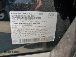 2018 Audi SQ5 Premium Plus с VIN WA1A4AFY3J2202889, выставлен на аукционе Copart как лот 58753185 с пробегом 32 574 миль миль и Чистый • Clean title. История ставок и продаж доступна на DreamBid. Изображение 13.