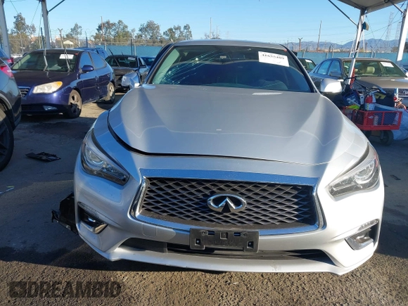2019 Infiniti Q50 3.0t LUXE with VIN JN1EV7APXKM511676, listed as a IAAI auction lot 41655489 with 22,521 mi miles. Bid and sale history available at carsss.com. Image 12.