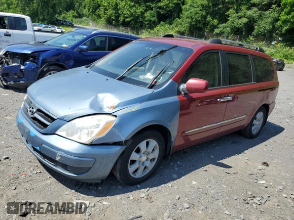 2008 Hyundai Entourage GLS z VIN KNDMC233686048783, wystawiony jako Copart lot #61812894 z przebiegiem 200 566 mil mil oraz Tytuł czysty. Historia ofert i sprzedaży dostępna na DreamBid. Obrazek 1.