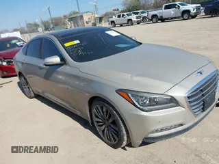 2015 Hyundai Genesis 5.0L with VIN KMHGN4JF3FU079042, listed as a IAAI auction lot 41696557 with 119,939 mi miles. Bid and sale history available at carsss.com. Image 1.