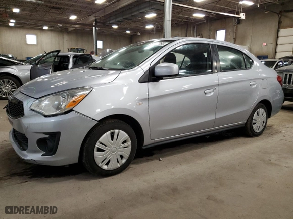 2020 Mitsubishi Mirage G4 ES with VIN ML32F3FJ6LHF09028, listed as a Copart auction lot 85085084 with 59461 miles and Salvage Title. Bid and sale history available at carsss.com. Image 1.