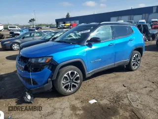 2022 Jeep Compass Limited z VIN 3C4NJDCB6NT102209, wystawiony jako Copart lot #54700305 z przebiegiem 20 888 mil mil oraz Czysty tytuł • Clean title. Historia ofert i sprzedaży dostępna na DreamBid. Obrazek 1.