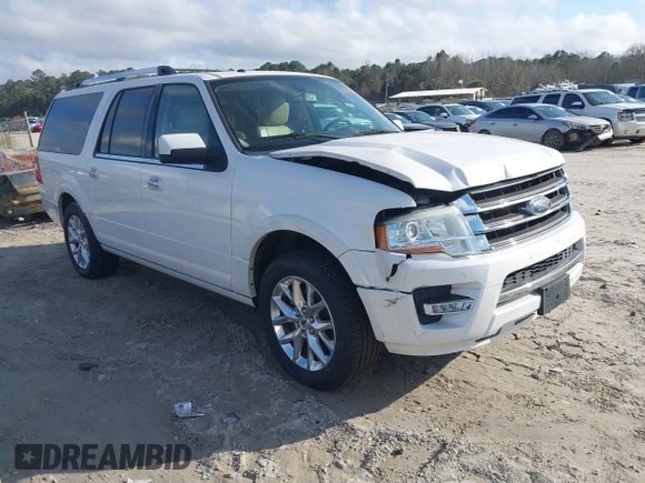 2015 Ford Expedition Max Limited with VIN 1FMJK1KT0FEF01487, listed as a IAAI auction lot 41480003 with Not Provided miles. Bid and sale history available at carsss.com. Image 1.