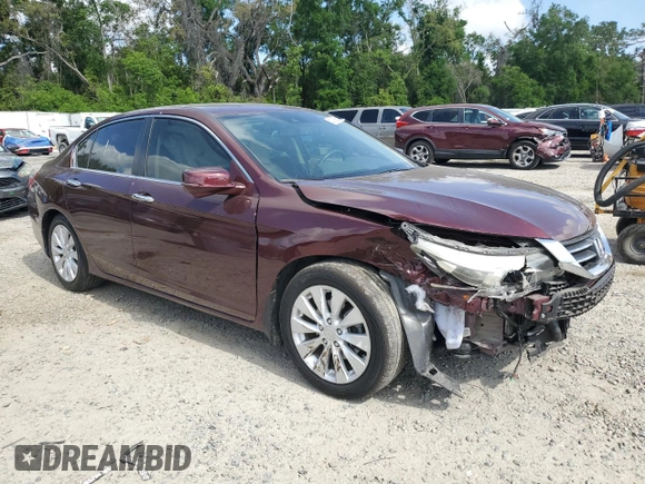 2015 Honda Accord EX-L with VIN 1HGCR2F82FA163233, listed as a Copart auction lot 51297955 with 32,343 mi miles and Salvage title. Bid and sale history available at DreamBid. Image 4.