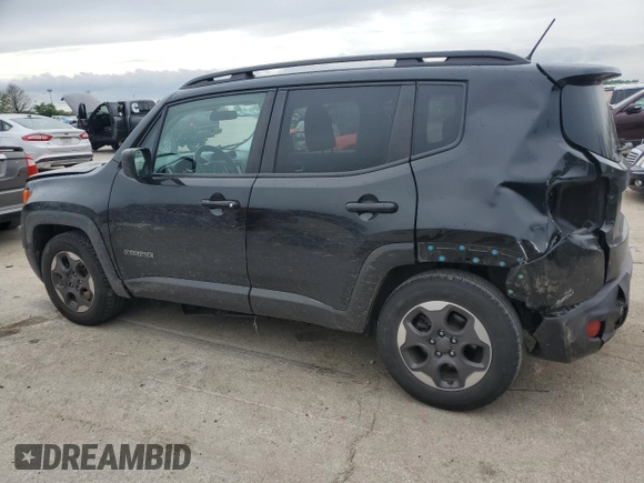 2017 Jeep Renegade Sport with VIN ZACCJAAB6HPF81011, listed as a Copart auction lot 55580935 with 150,743 mi miles and Salvage title. Bid and sale history available at DreamBid. Image 2.