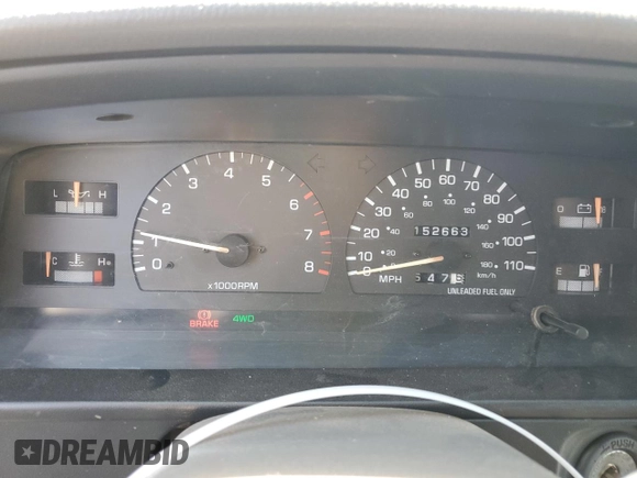 1993 Toyota Pickup DLX z VIN JT4VN13D3P5125406, wystawiony jako Copart lot #75011624 z przebiegiem 152 663 mil mil oraz Szkoda całkowita • Salvage title. Historia ofert i sprzedaży dostępna na DreamBid. Obrazek 9.
