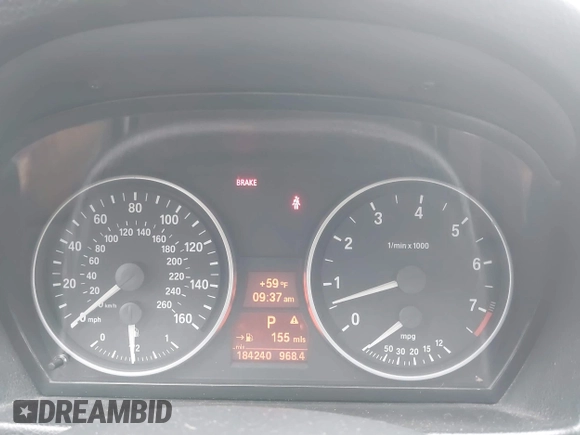 2007 BMW 3 Series 328i with VIN WBAVA37577NL14969, listed as a IAAI auction lot 41892650 with 184,240 mi miles and . Bid and sale history available at DreamBid. Image 7.