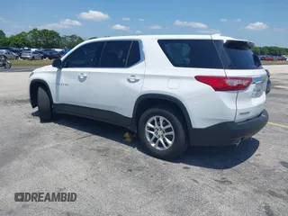 2021 Chevrolet Traverse LS with VIN 1GNERFKWXMJ201136, listed as a IAAI auction lot 42254422 with 50,663 mi miles and . Bid and sale history available at DreamBid. Image 3.