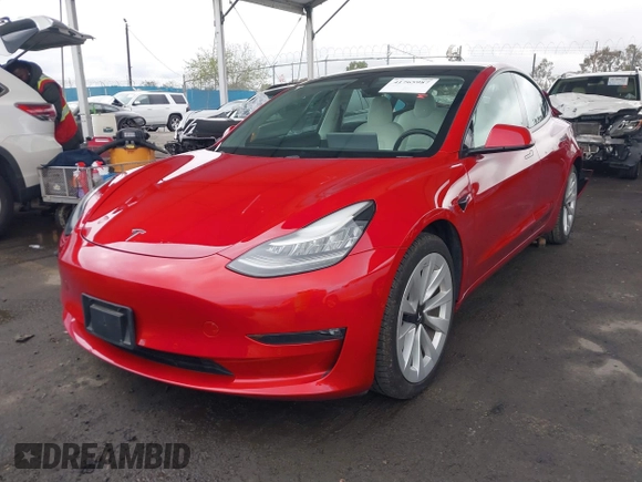 2021 Tesla Model 3 Long Range with VIN 5YJ3E1EB3MF862392, listed as a IAAI auction lot 41765987 with 51,915 mi miles and . Bid and sale history available at DreamBid. Image 18.