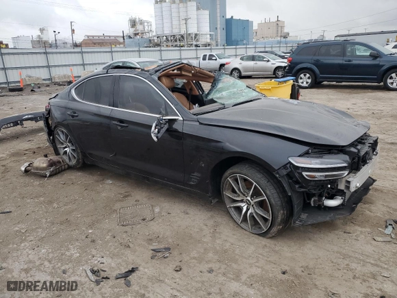 2022 Genesis G70 2.0T with VIN KMTG34TAXNU098277, listed as a Copart auction lot 87284444 with 36,025 mi miles and Salvage Title. Bid and sale history available at carsss.com. Image 4.
