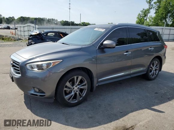 2015 Infiniti QX60 with VIN 5N1AL0MM4FC512128, listed as a Copart auction lot 57683725 with 148,406 mi miles and Salvage title. Bid and sale history available at DreamBid. Image 1.
