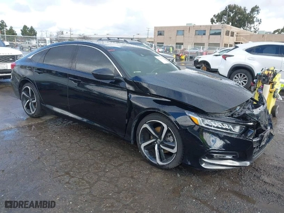 2018 Honda Accord Sedan Sport 1.5T with VIN 1HGCV1F35JA051626, listed as a IAAI auction lot 41742556 with 122,474 mi miles. Bid and sale history available at carsss.com. Image 1.