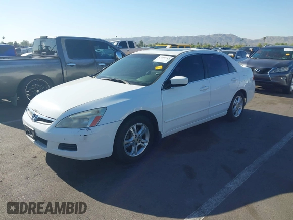 2006 Honda Accord EX-L z VIN 1HGCM56876A170694, wystawiony jako IAAI lot #42299743 z przebiegiem 182 601 mil mil oraz . Historia ofert i sprzedaży dostępna na DreamBid. Obrazek 2.