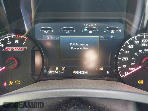 2019 Ford F-150 XL with VIN 1FTEW1E47KFC30060, listed as a IAAI auction lot 41805523 with 67,074 mi miles. Bid and sale history available at carsss.com. Image 7.