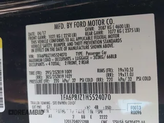 2017 Ford Mustang Shelby GT350 z VIN 1FA6P8JZ1H5524070, wystawiony jako IAAI lot #42131160 z przebiegiem Nie podano mil oraz . Historia ofert i sprzedaży dostępna na DreamBid. Obrazek 9.