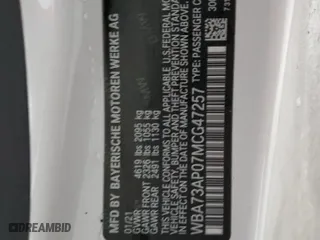 2021 BMW 4 Series 430i xDrive with VIN WBA73AP07MCG47257, listed as a Copart auction lot 52017155 with 71,033 mi miles and Salvage Title. Bid and sale history available at carsss.com. Image 12.