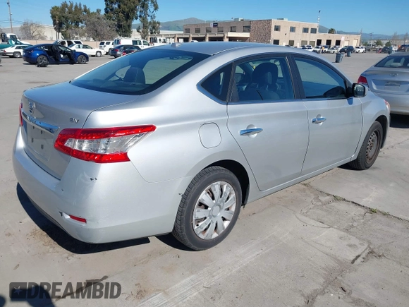 2015 Nissan Sentra S with VIN 3N1AB7AP2FY250683, listed as a IAAI auction lot 41879058 with 106,231 mi miles. Bid and sale history available at carsss.com. Image 4.