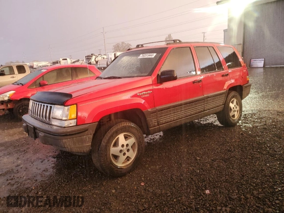 1995 Jeep Grand Cherokee Laredo with VIN 1J4GZ58Y5SC536885, listed as a Copart auction lot 75331944 with 144,319 mi miles and Salvage Title. Bid and sale history available at carsss.com. Image 1.
