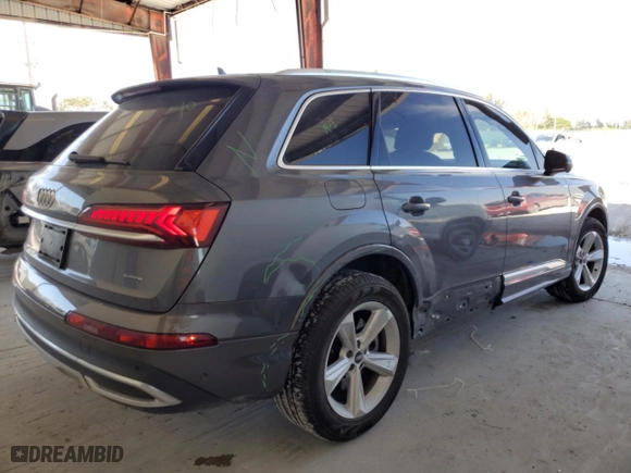 2021 Audi Q7 Premium with VIN WA1AJAF77MD029807, listed as a Copart auction lot 49939595 with 66,559 mi miles and Salvage Title. Bid and sale history available at carsss.com. Image 3.