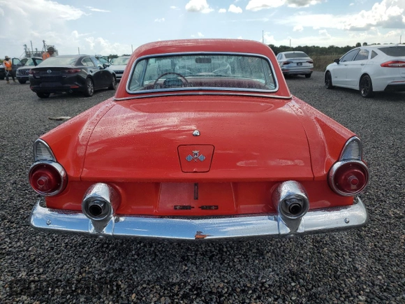 1955 Ford Thunderbird with VIN P5FH185381, listed as a Copart auction lot 73986904 with 2,206 mi miles and Salvage Title. Bid and sale history available at DreamBid. Image 6.