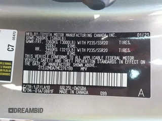 2021 Lexus RX 350 with VIN 2T2JZMDA7MC276199, listed as a IAAI auction lot 42322277 with 47,520 mi miles and . Bid and sale history available at DreamBid. Image 9.