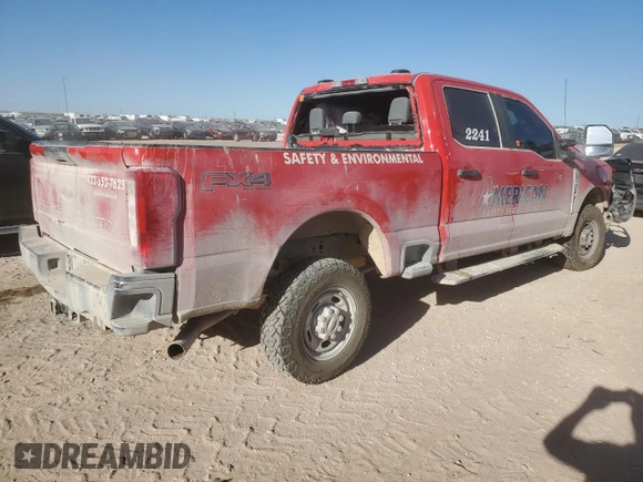 2024 Ford Super Duty F-250 SRW XL with VIN 1FT7W2BA4REC47312, listed as a Copart auction lot 47113465 with 0 mi miles and Salvage Title. Bid and sale history available at carsss.com. Image 3.