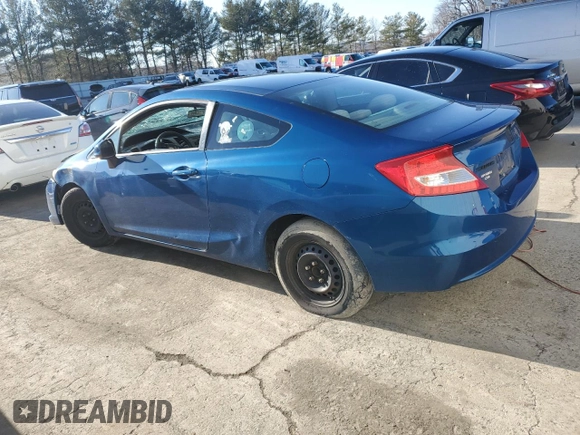 2012 Honda Civic Cpe LX with VIN 2HGFG3B57CH547090, listed as a Copart auction lot 45336665 with 218,434 mi miles and Clean Title. Bid and sale history available at carsss.com. Image 2.