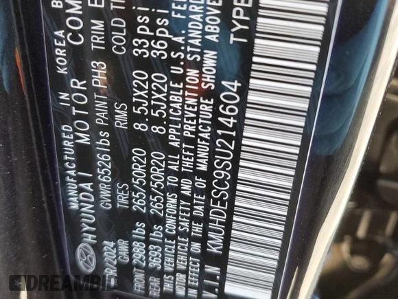 2025 Genesis GV80 z VIN KMUHDESC9SU214604, wystawiony jako Copart lot #50236995 z przebiegiem 4746 mil mil oraz Szkody całkowita. Historia ofert i sprzedaży dostępna na DreamBid. Obrazek 13.