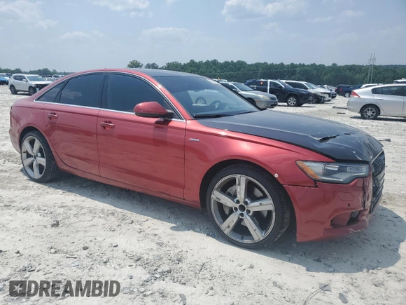 2013 Audi A6 Premium Plus with VIN WAUGGAFC8DN018723, listed as a Copart auction lot 59459965 with 99,164 mi miles and Salvage title. Bid and sale history available at DreamBid. Image 4.
