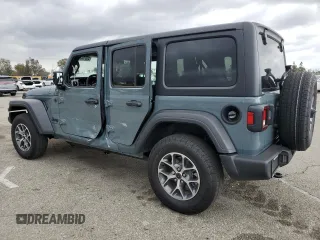 2024 Jeep Wrangler Sport S with VIN 1C4PJXDN4RW124924, listed as a Copart auction lot 50516555 with 7,747 mi miles and Salvage Title. Bid and sale history available at DreamBid. Image 2.