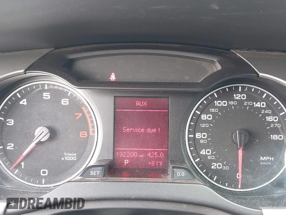 2010 Audi A4 2.0T Premium with VIN WAUBFAFL4AN002978, listed as a IAAI auction lot 41885206 with 192,200 mi miles. Bid and sale history available at carsss.com. Image 7.
