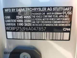 2006 Mercedes-Benz CL 5.0L with VIN WDBPJ75J96A047857, listed as a Copart auction lot 81811934 with Not Provided miles and Non Repairable. Bid and sale history available at carsss.com. Image 13.