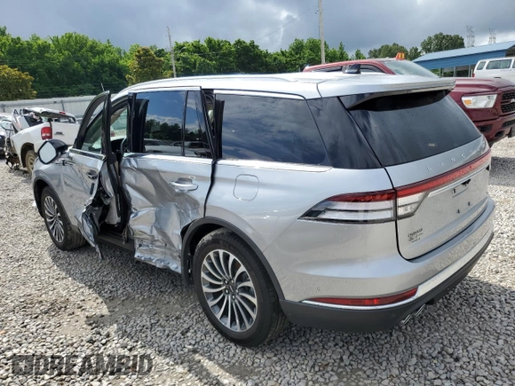 2021 Lincoln Aviator Reserve with VIN 5LM5J7XC9MGL15512, listed as a Copart auction lot 58562285 with 22,130 mi miles and Salvage title. Bid and sale history available at DreamBid. Image 2.