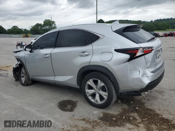 2017 Lexus NX 200t with VIN JTJYARBZ5H2083356, listed as a Copart auction lot 58215245 with 126,290 mi miles and Salvage title. Bid and sale history available at DreamBid. Image 2.
