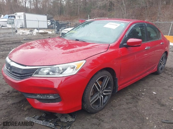 2016 Honda Accord Sedan Sport with VIN 1HGCR2F56GA080119, listed as a IAAI auction lot 41641186 with 166,076 mi miles. Bid and sale history available at carsss.com. Image 2.