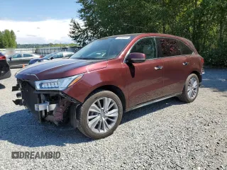 2017 Acura MDX Technology with VIN 5FRYD4H59HB033802, listed as a Copart auction lot 65408385 with 61,867 mi miles and Salvage title. Bid and sale history available at DreamBid. Image 1.