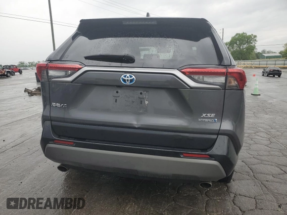 2021 Toyota RAV4 Hybrid XSE with VIN 4T3E6RFVXMU032385, listed as a Copart auction lot 53966625 with 113,506 mi miles and Salvage title. Bid and sale history available at DreamBid. Image 6.