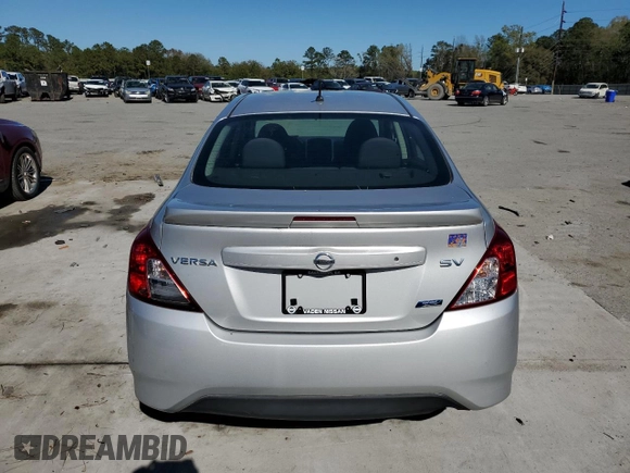 2015 Nissan Versa SV with VIN 3N1CN7AP2FL921458, listed as a Copart auction lot 50165295 with 85,593 mi miles and Salvage Title. Bid and sale history available at carsss.com. Image 6.