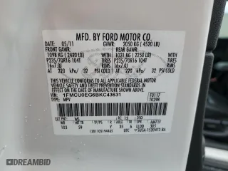2011 Ford Escape Limited with VIN 1FMCU0EG6BKC43631, listed as a Copart auction lot 52919395 with 156,389 mi miles and Salvage Title. Bid and sale history available at carsss.com. Image 13.