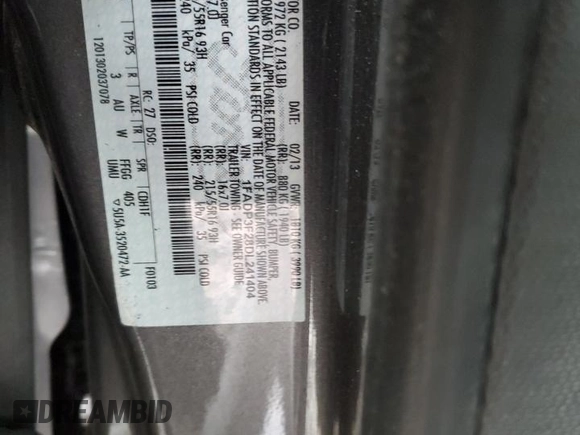 2013 Ford Focus SE with VIN 1FADP3F28DL241404, listed as a Copart auction lot 52759075 with 105,658 mi miles and Salvage Title. Bid and sale history available at carsss.com. Image 14.
