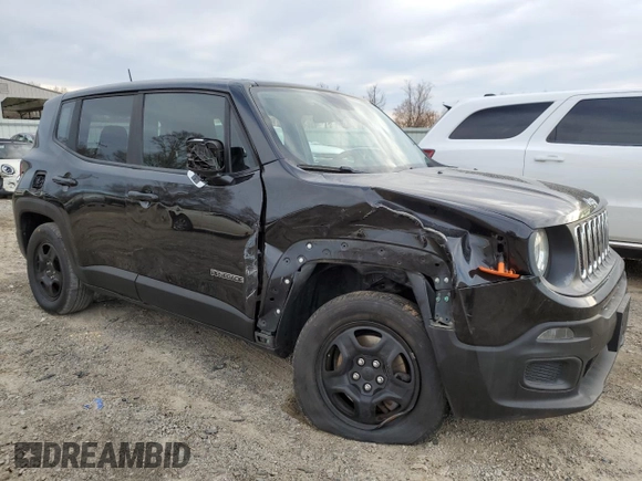2017 Jeep Renegade Sport with VIN ZACCJAAB2HPF07830, listed as a Copart auction lot 49964105 with 128,273 mi miles and Salvage Title. Bid and sale history available at DreamBid. Image 4.