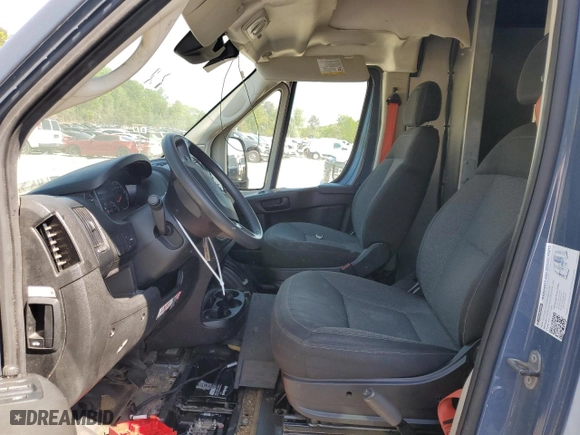 2021 Ram ProMaster Cargo Van with VIN 3C6MRVJG6ME587180, listed as a Copart auction lot 47029045 with 51,130 mi miles and Clean Title. Bid and sale history available at carsss.com. Image 7.
