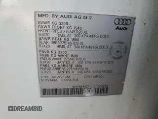 2013 Audi Q7 3.0L TDI Vorsprung Edition with VIN WA1WMCFE8DD003286, listed as a Copart auction lot 71130934 with 327,078 mi miles and Non Repairable. Bid and sale history available at carsss.com. Image 13.