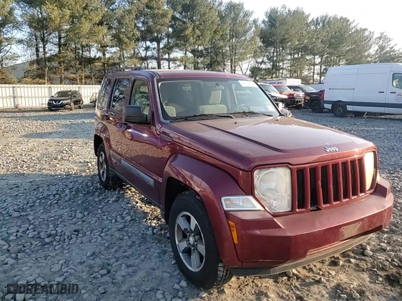 2008 Jeep Liberty Sport with VIN 1J8GN28KX8W278326, listed as a Copart auction lot 47118645 with 153,585 mi miles and Salvage Title. Bid and sale history available at carsss.com. Image 12.