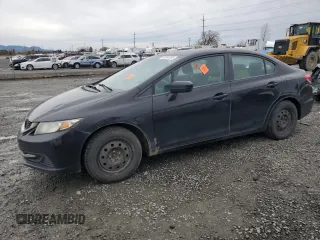 2015 Honda Civic Sedan LX with VIN 19XFB2E55FE071473, listed as a Copart auction lot 49604395 with 255,389 mi miles and Salvage Title. Bid and sale history available at carsss.com. Image 1.