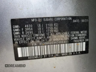 2022 Subaru Legacy с VIN 4S3BWAB68N3006441, выставлен на аукционе Copart как лот 78157614 с пробегом 120 391 миль миль и Списание • Salvage title. История ставок и продаж доступна на DreamBid. Изображение 13.