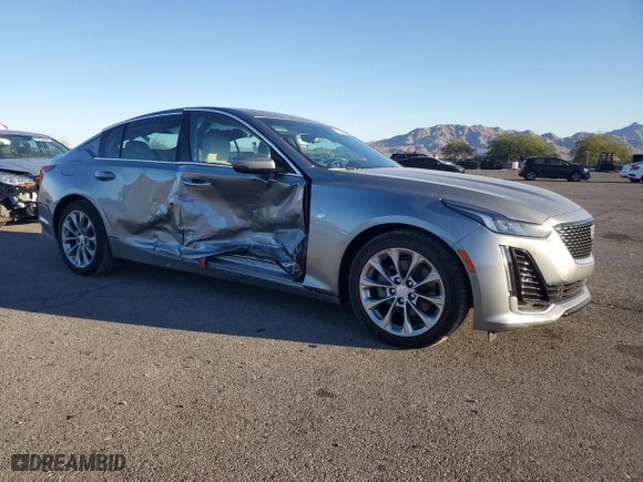 2024 Cadillac CT5 Premium Luxury with VIN 1G6DN5RK6R0128795, listed as a Copart auction lot 77578264 with 290 mi miles and Salvage Title. Bid and sale history available at carsss.com. Image 4.